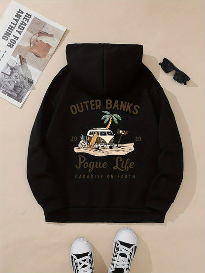 Pogue Life Graphic Hoodie for Women - Cozy Pocket Sweatshirt with Drawstring