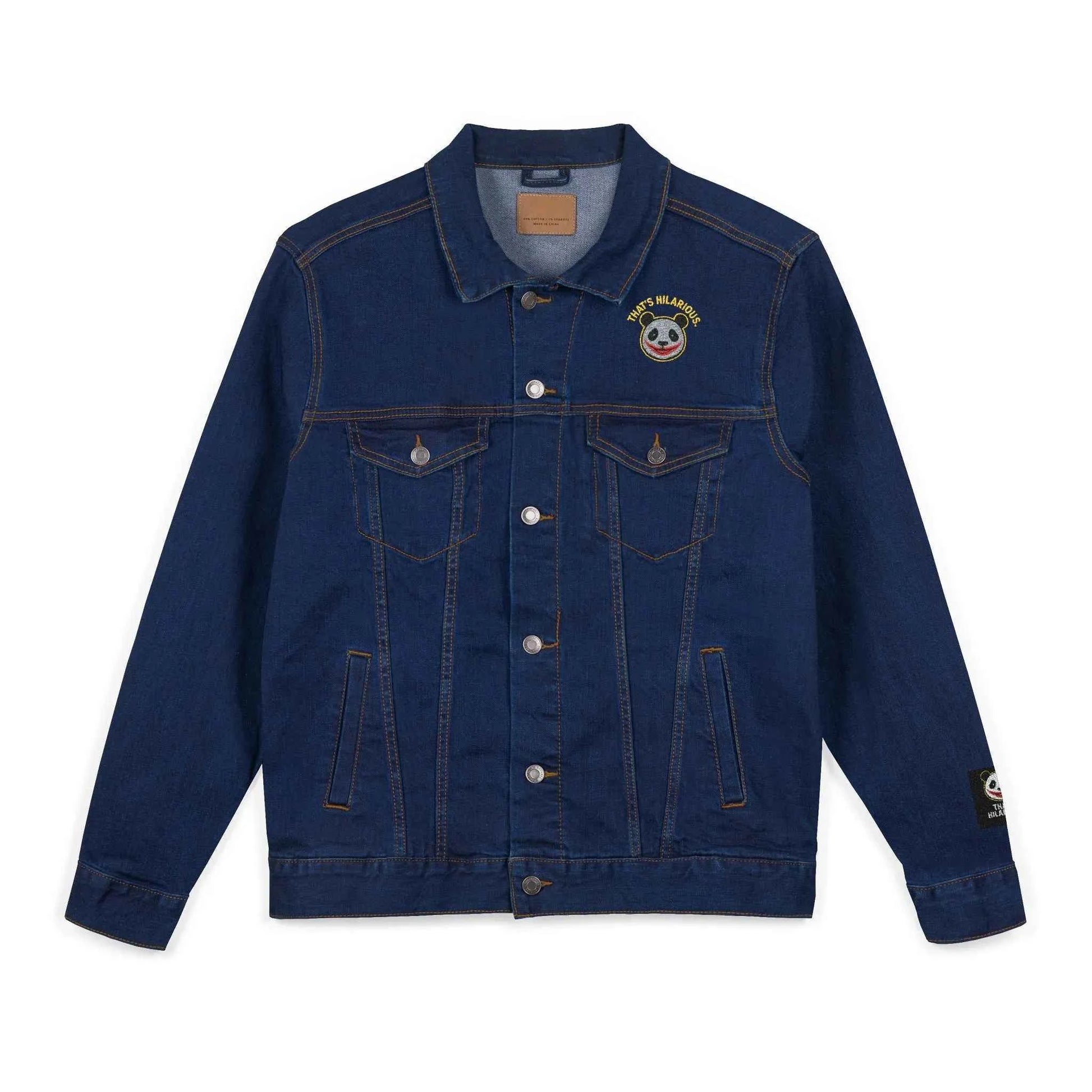 Embroidered Denim Jacket - That's Hilarious Design - StylePicksBySei