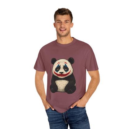 Panda Graphic T-Shirt | Hilarious Panda Joker Tee, Fun Unisex Casual Wear, Unique Gift for Animal Lovers, Halloween Costume Idea