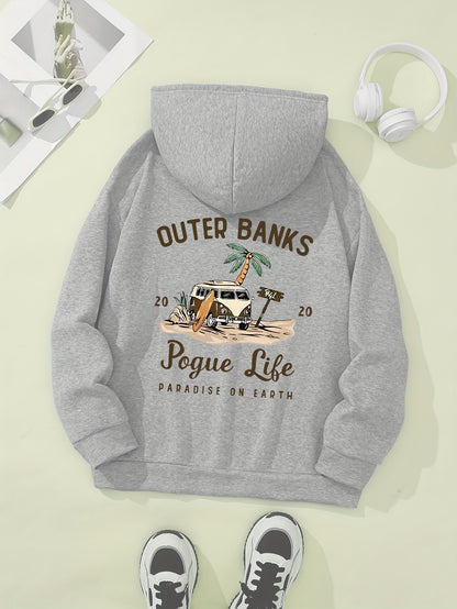 Pogue Life Graphic Hoodie for Women - Cozy Pocket Sweatshirt with Drawstring