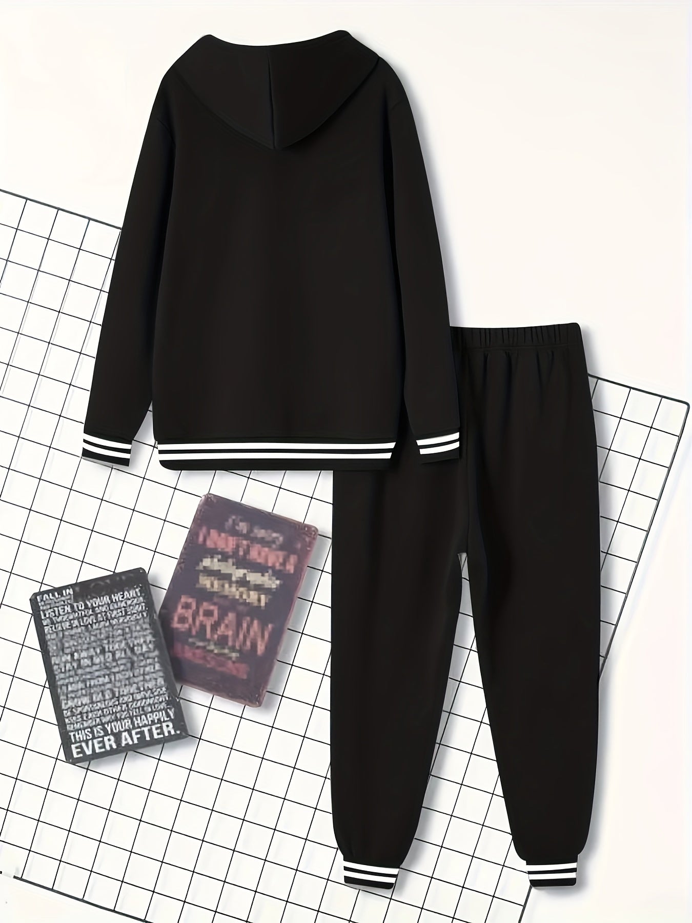 Men's Solid Color Tracksuit Set - Hoodie & Joggers with Pockets
