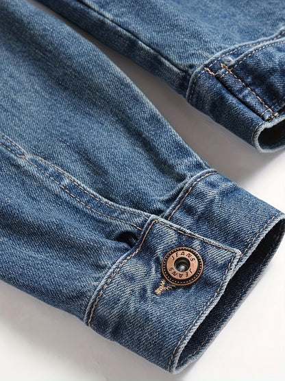 LZLER Men's Denim Jackets Distressed Destroyed Classic Vintage Slim Fit Ripped 2025 Fashion Trendy Trucker Jean Jackets