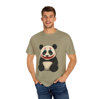 Panda Graphic T-Shirt | Hilarious Panda Joker Tee, Fun Unisex Casual Wear, Unique Gift for Animal Lovers, Halloween Costume Idea