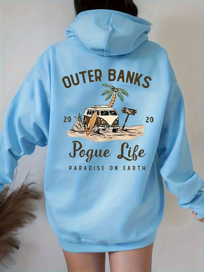 Pogue Life Graphic Hoodie for Women - Cozy Pocket Sweatshirt with Drawstring