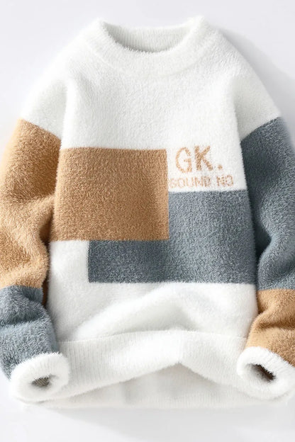 Men's Winter Letter Pattern Wool Pullover Sweater - Thick Knit Casual Sweater S-3XL - StylePicksBySei