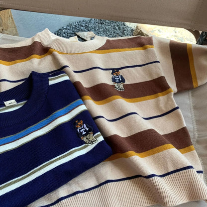 Korean Style Children's Cartoon Sweater - Boys Casual Knitted Pullover - StylePicksBySei