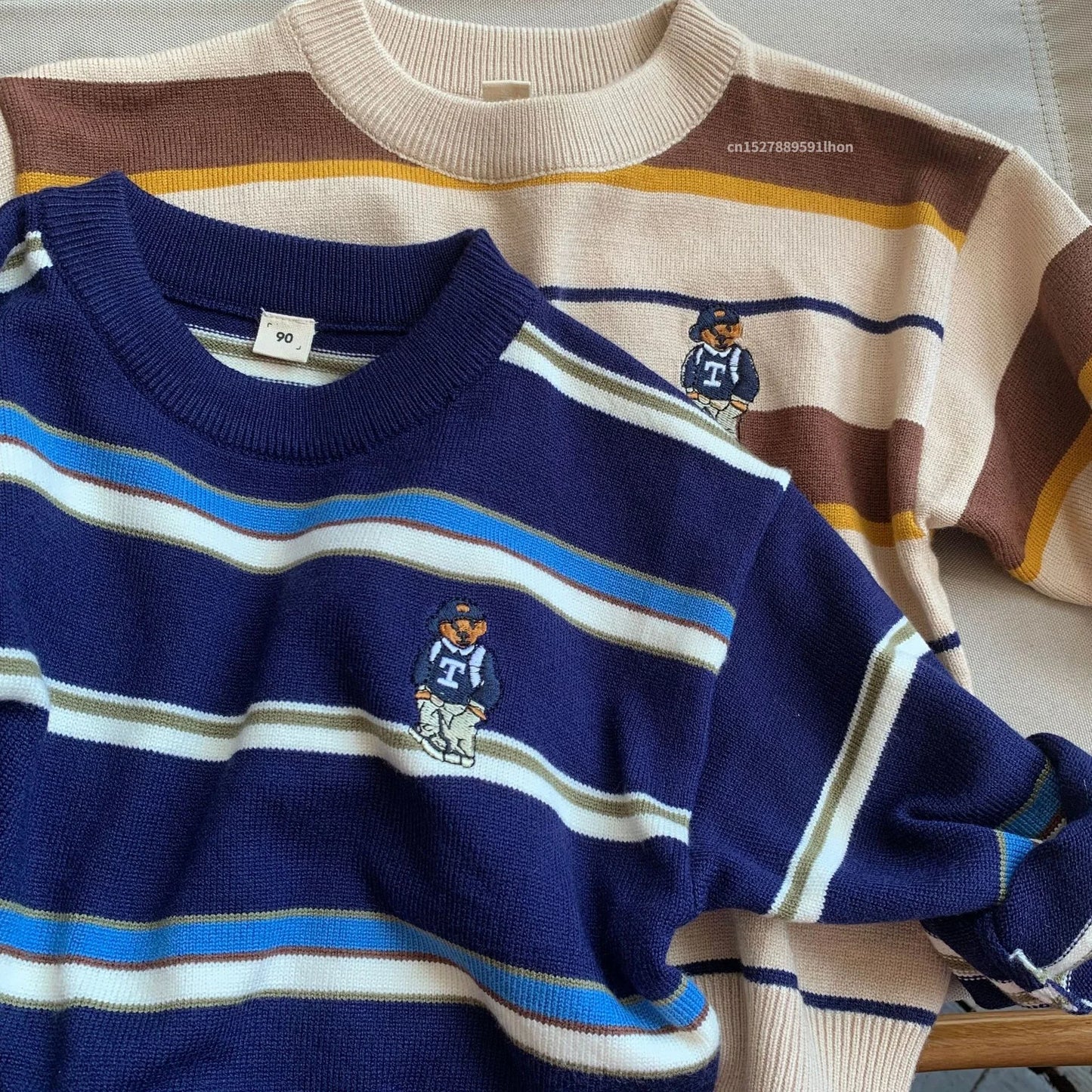 Korean Style Children's Cartoon Sweater - Boys Casual Knitted Pullover - StylePicksBySei
