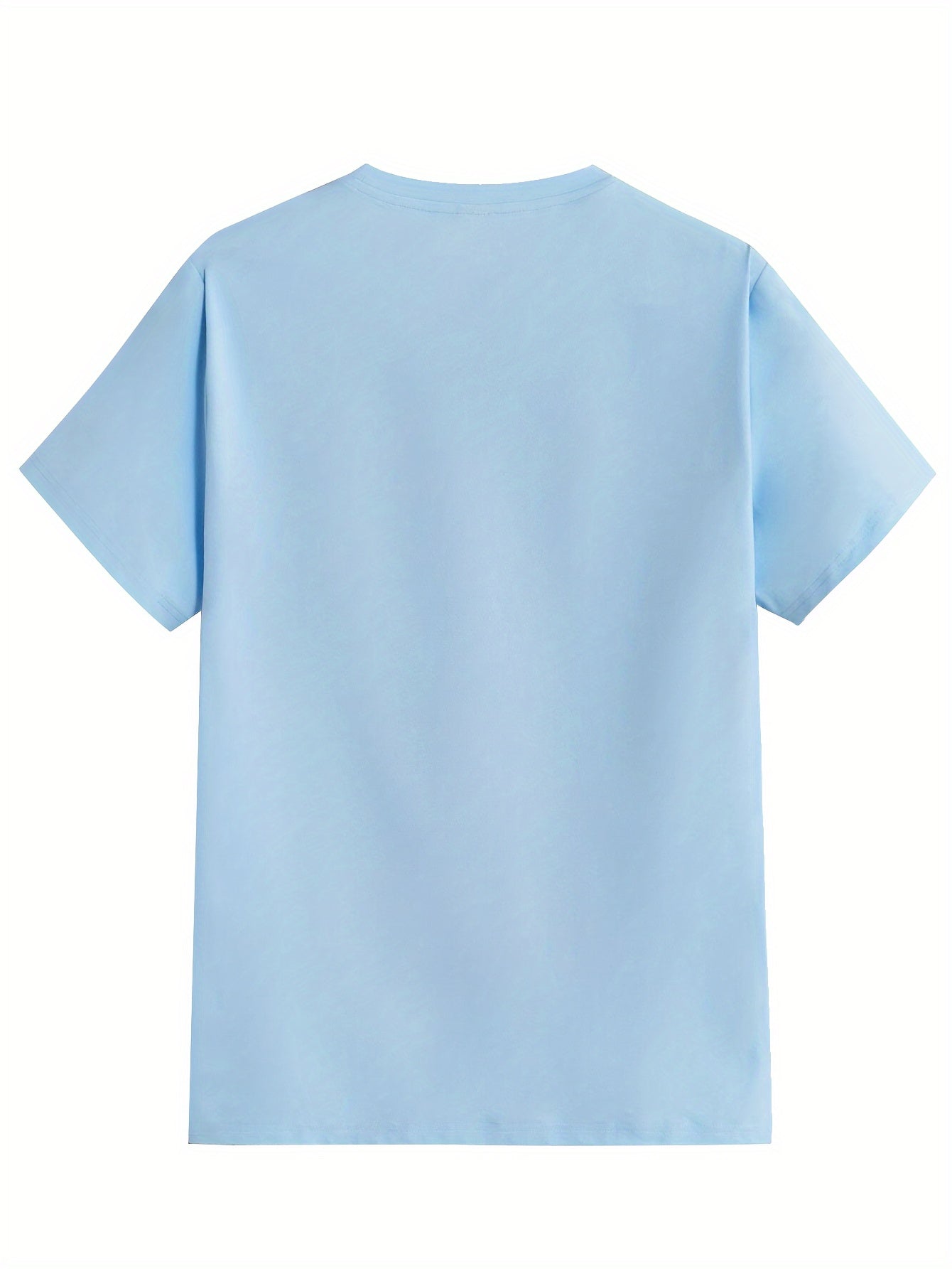 Men's One Love Letter Print T-Shirt - Casual Crew Neck Short Sleeve Tee