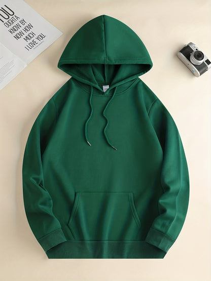 Men's Love and Peace Graphic Hoodie - Casual Pullover with Kangaroo Pocket