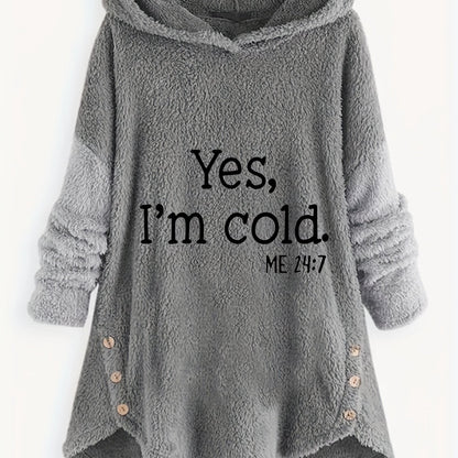 Women's Letter Print Hoodie - Casual Long Sleeve Color Block Pullover with Hood