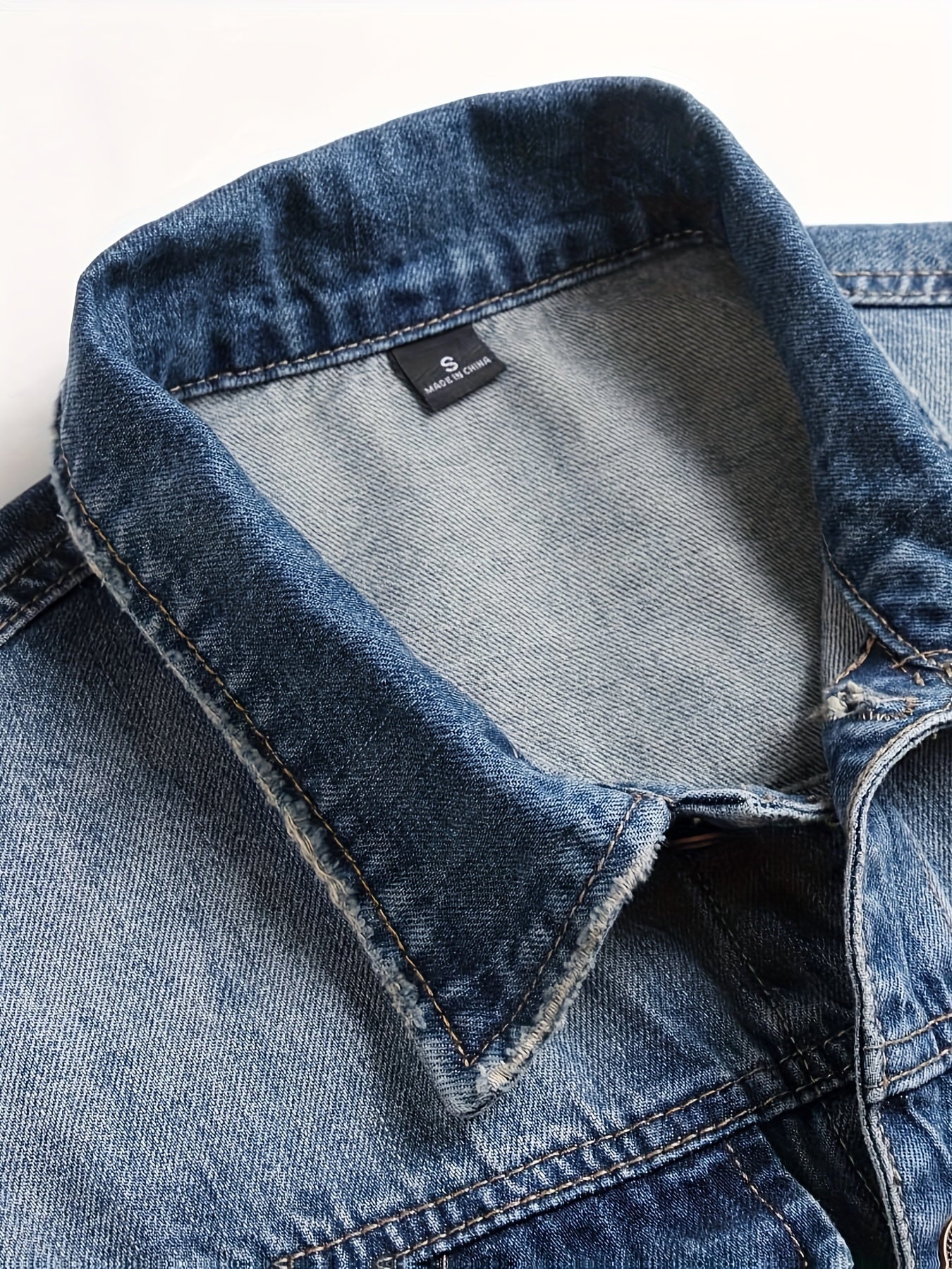 LZLER Men's Denim Jackets Distressed Destroyed Classic Vintage Slim Fit Ripped 2025 Fashion Trendy Trucker Jean Jackets