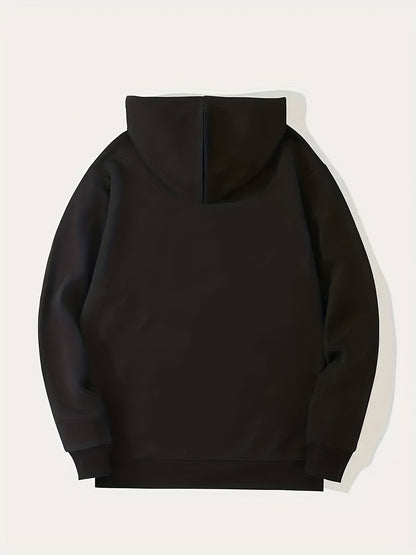 Men's Astronaut Moon Graphic Hoodie - Galactic Print Pullover with Pocket