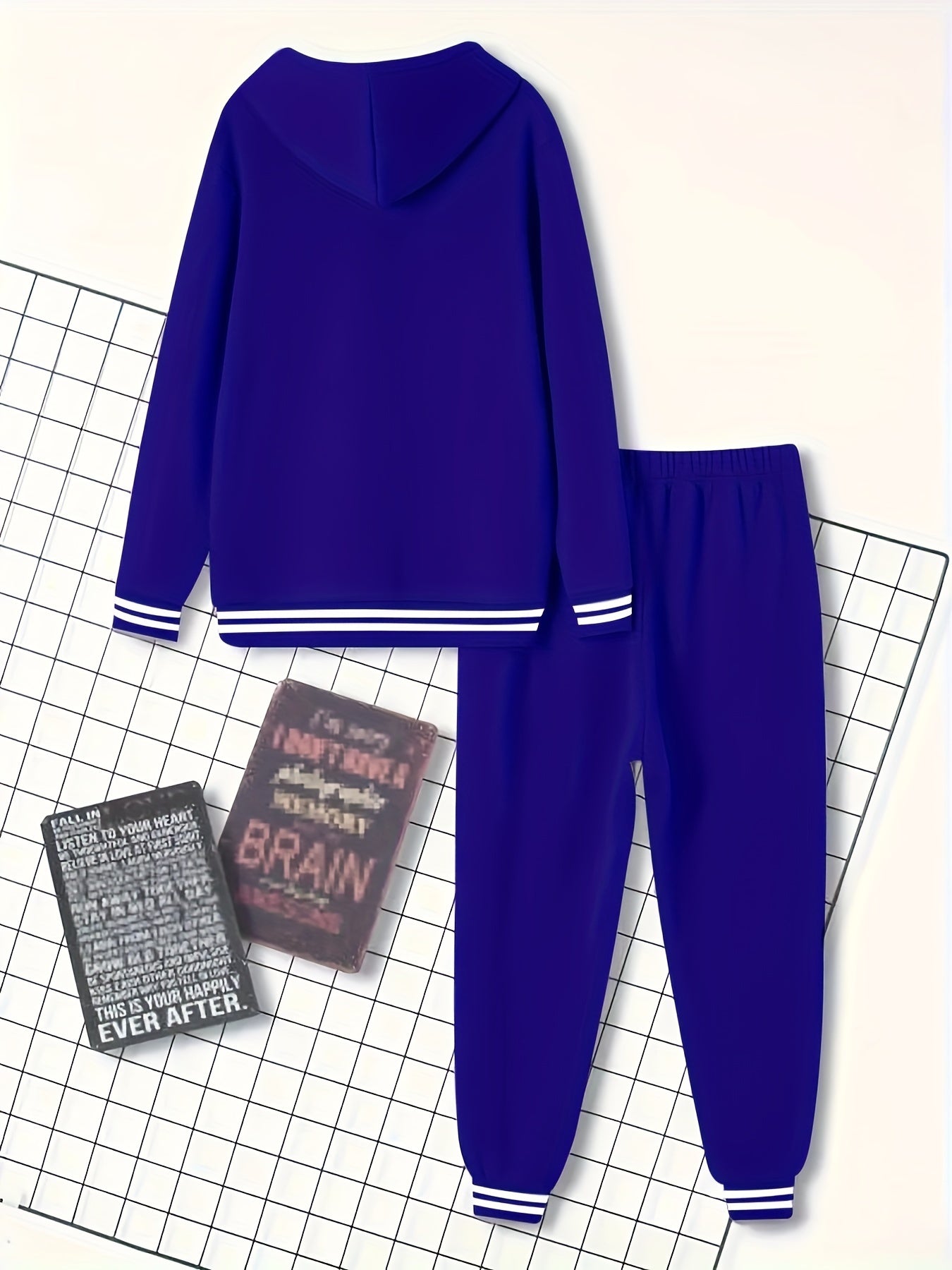 Men's Solid Color Tracksuit Set - Hoodie & Joggers with Pockets