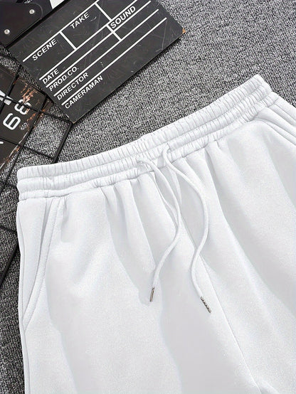 Men's 2-Piece Pajama Set - Letter Print Short Sleeve T-Shirt & Shorts Loungewear