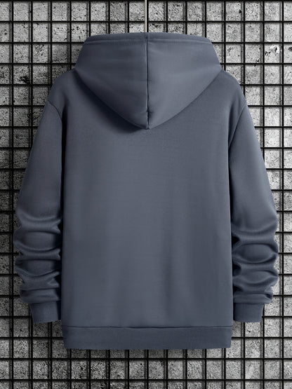 Men's Ace Playing Card Graphic Hoodie - Casual Pullover with Kangaroo Pocket